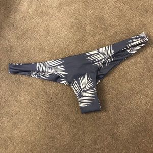 Blue Palm Leaf Print Bottom